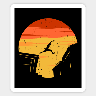 Retro Parkour Vintage Free Running Sticker